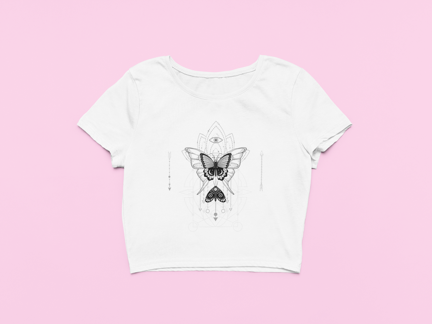 Women's Geometric Butterfly Crop Top