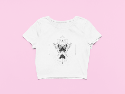 Women's Geometric Butterfly Crop Top
