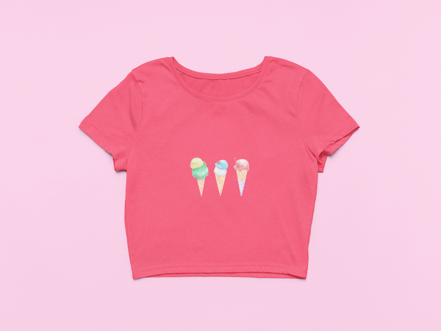 Women's Ice Cream Cones Crop Top