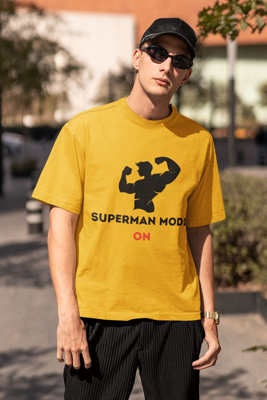 SUPERMAN MODE classic oversized UNISEX premium pure cotton T-shirt