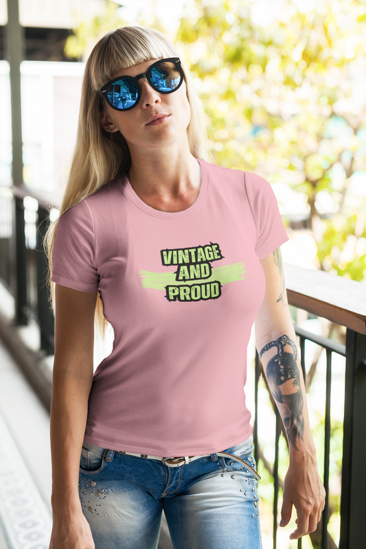 PROUD VINTAGE premium pure cotton T-shirt for women