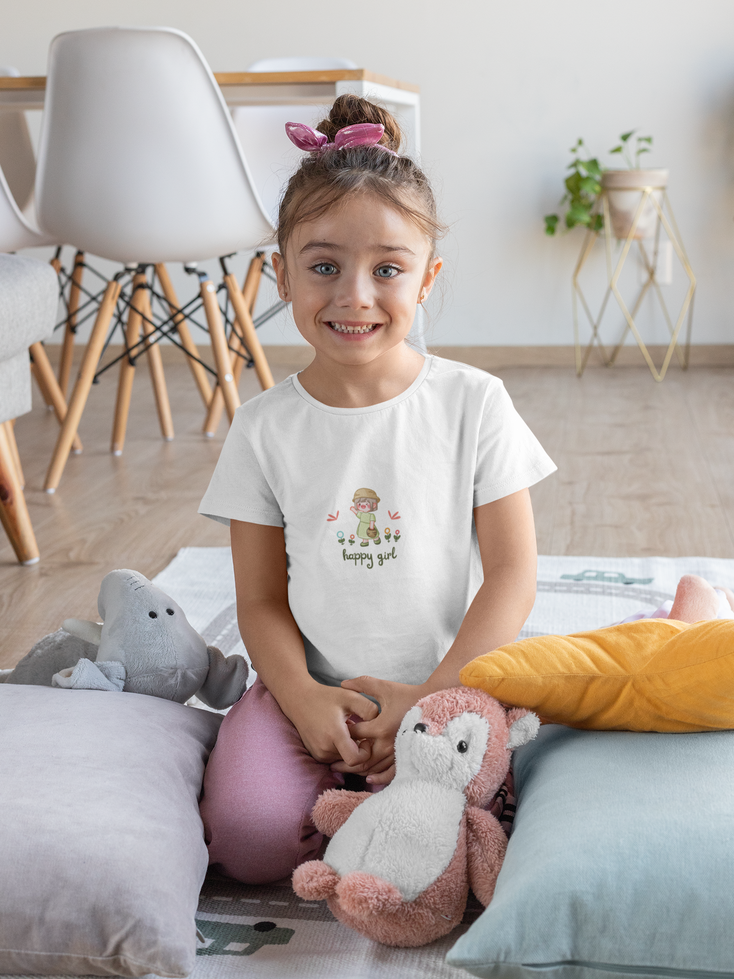 HAPPY GIRL premium pure cotton girl T-shirt