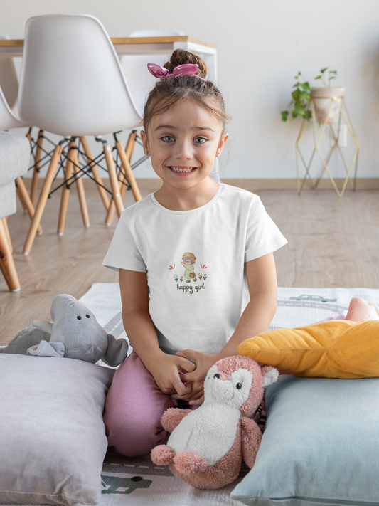 HAPPY GIRL premium pure cotton girl T-shirt