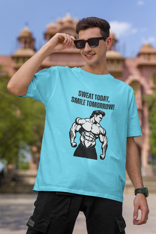 SWEAT TODAY classic oversized UNISEX premium pure cotton T-shirt