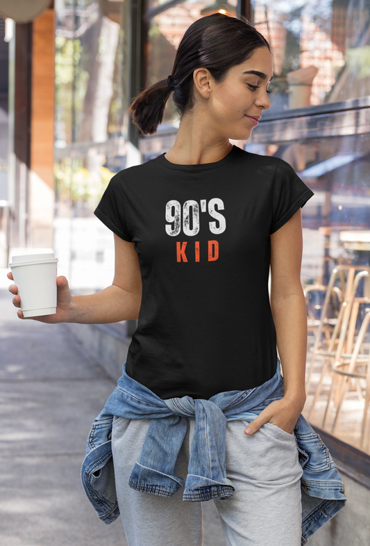 90's KID premium pure cotton T-shirt for women