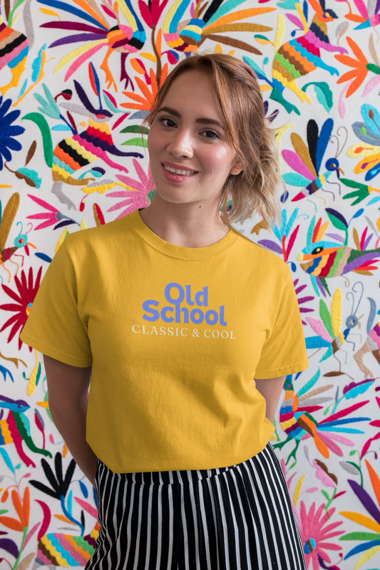 OLD SCHOOL premium pure cotton T-shirt for women