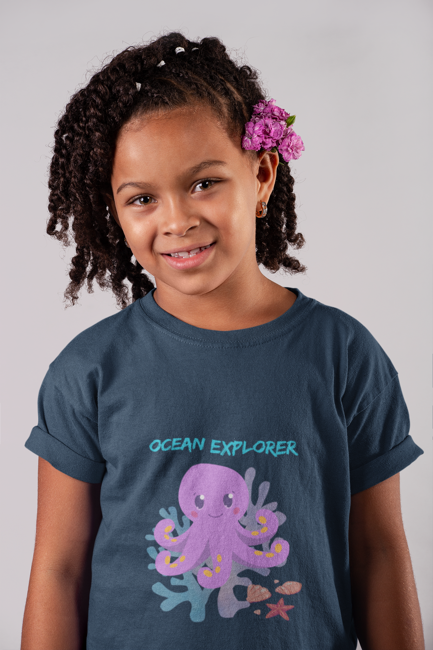 OCEAN premium pure cotton girl T-shirt