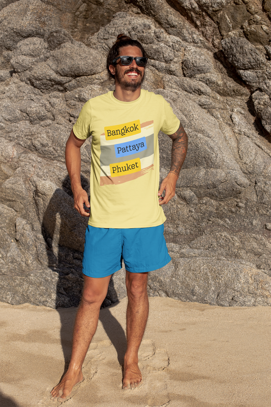 BANGKOK PATTAYA PHUKET premium UNISEX SUPIMA T-shirt