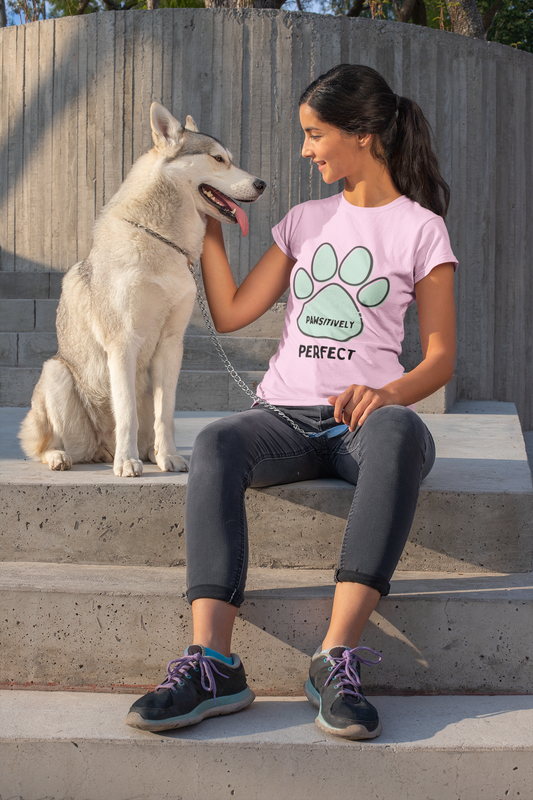PAWSITIVE premium pure cotton T-shirt for women