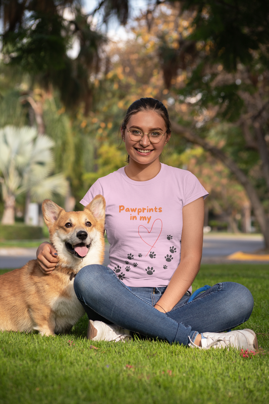 PAWPRINTS premium pure cotton T-shirt for women