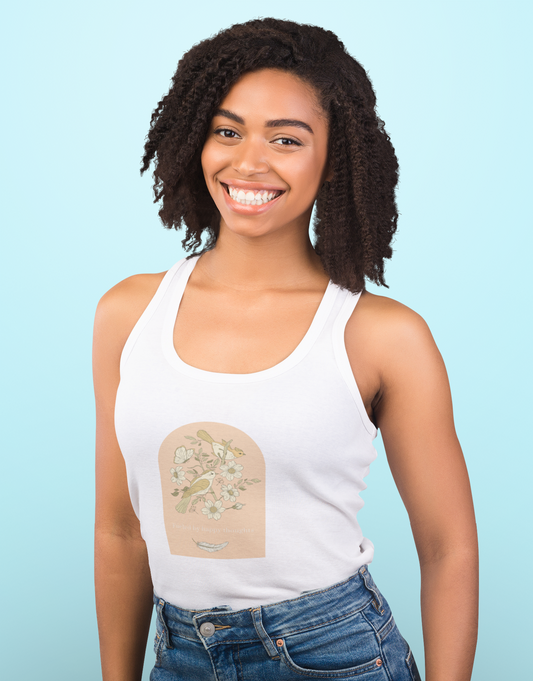 HAPPY THOUGHTS premium pure cotton crop tank top