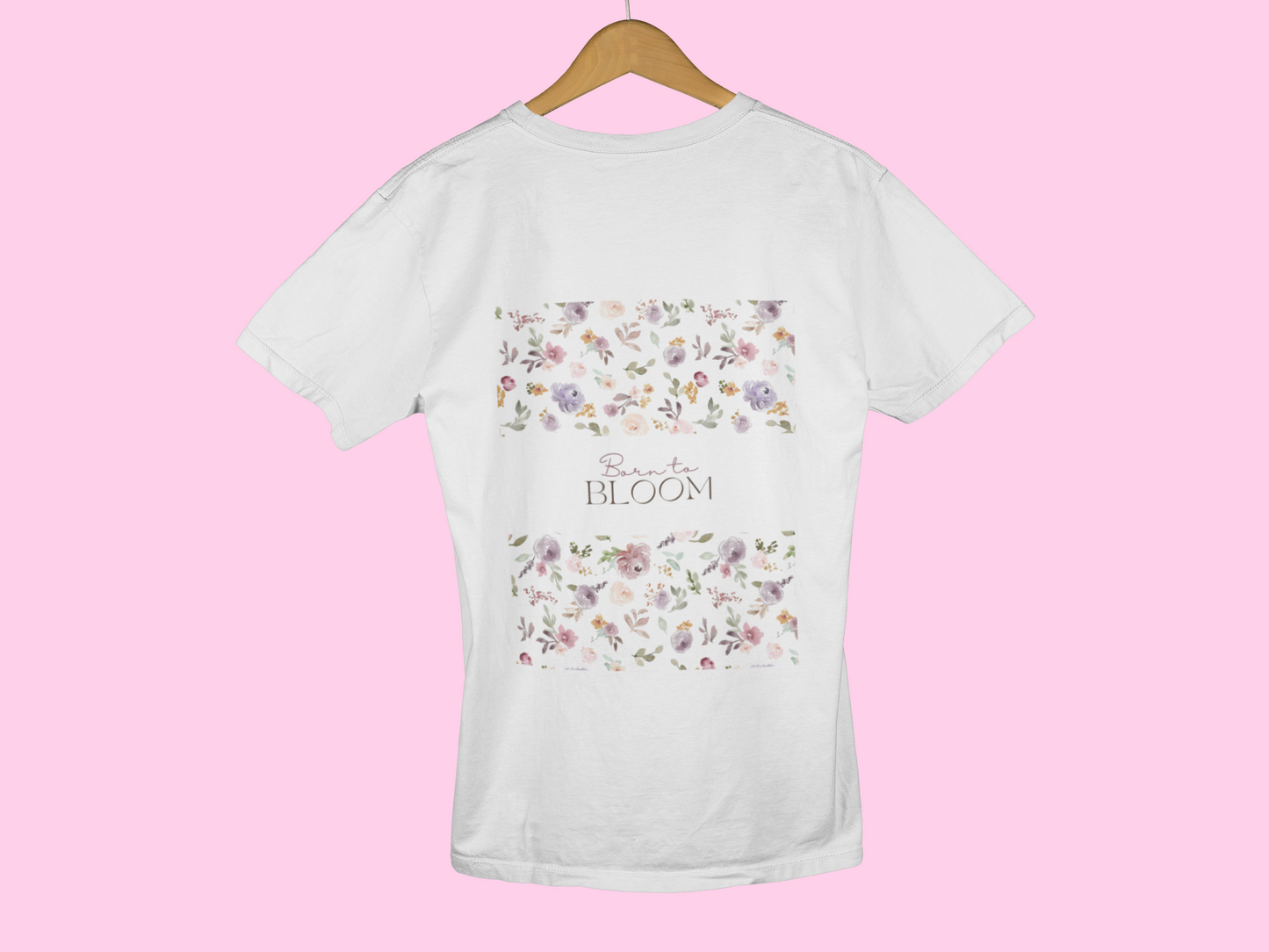 BORN TO BLOOM premium pure cotton T-shirt for women
