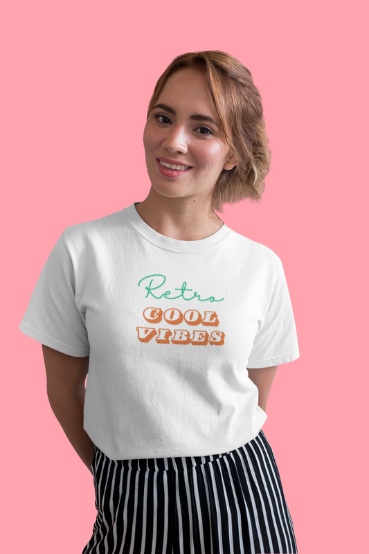 COOL VIBES premium pure cotton T-shirt for women