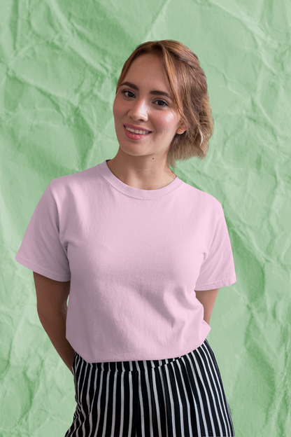 Women’s Solid Stretchable Boyfriend T-shirt