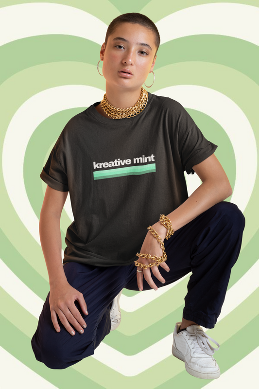 KREATIVE MINT LINES standard oversized UNISEX premium pure cotton T-shirt