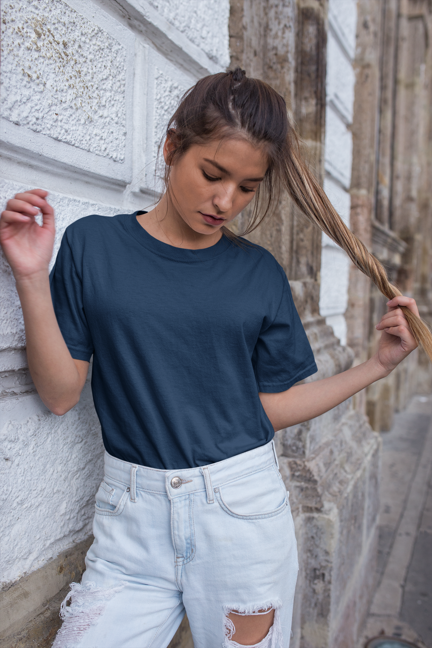 Women's Solid Standard Oversized T-shirt