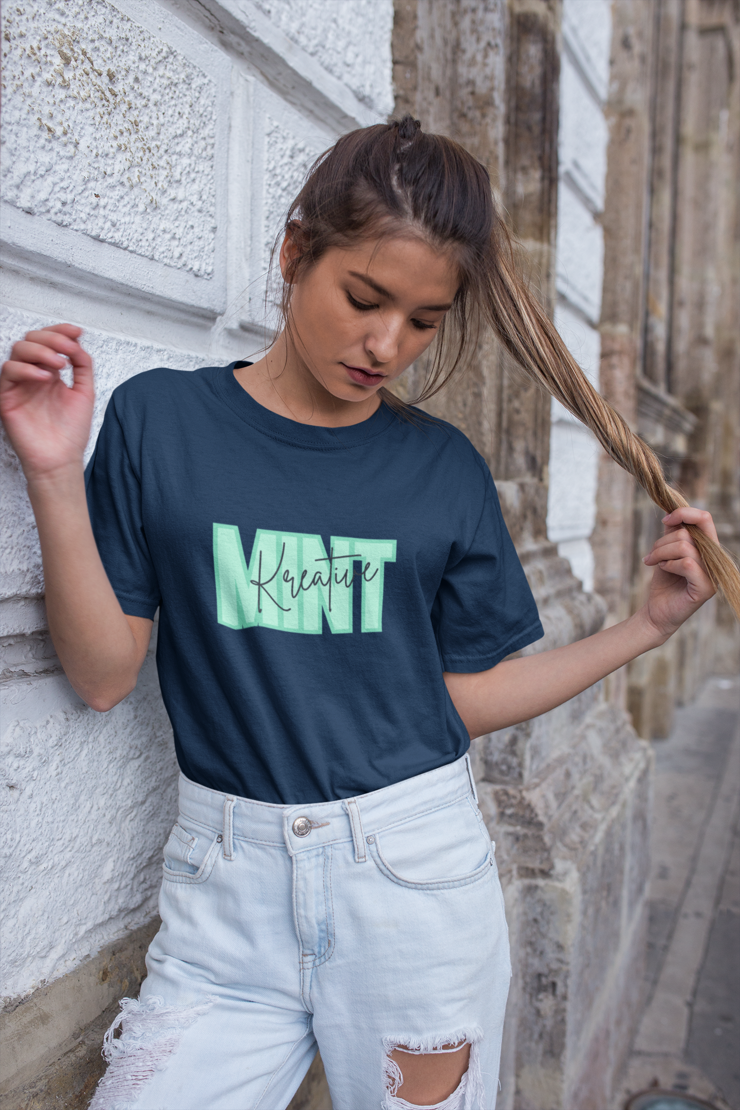 Women's KM Green Standard Oversized T-shirt