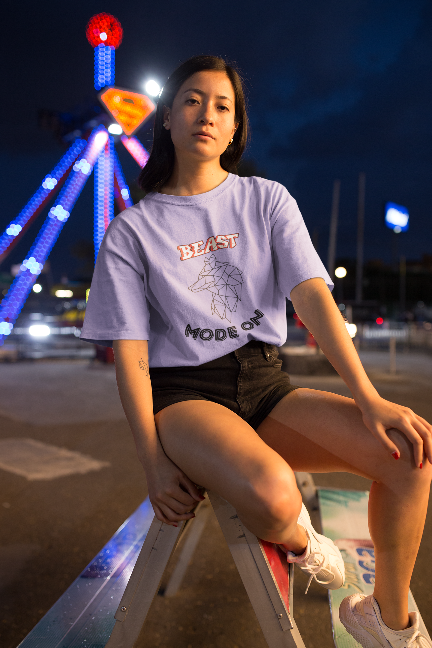 BEAST MODE classic oversized UNISEX premium pure cotton T-shirt