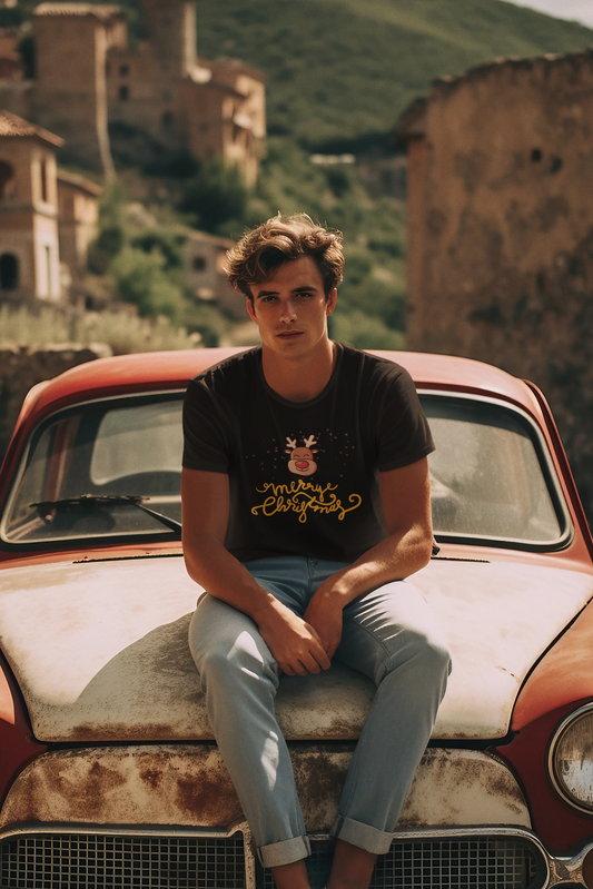 MERRY CHRISTMAS Moose - premium pure cotton T-shirt for men