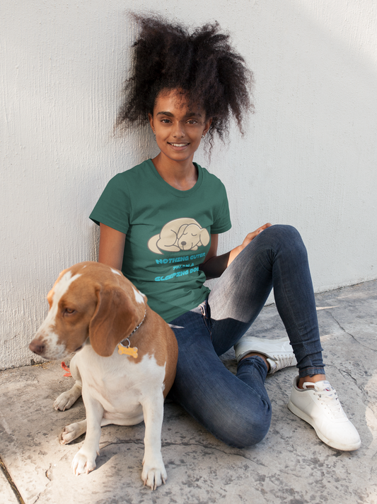 SLEEPING DOG premium pure cotton T-shirt for women