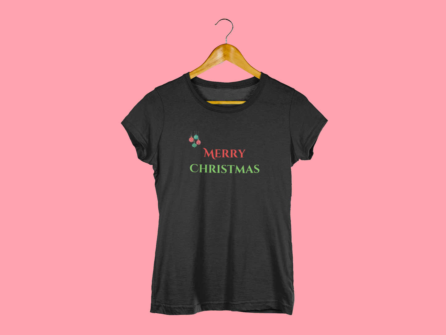 MERRY CHRISTMAS premium pure cotton T-shirt for women